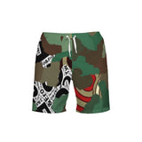 © 2&Fro Green Camo Men's Swim Trunks