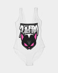 Black Cat branded logo Women's One-Piece Swimsuit