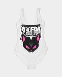 Black Cat branded logo Women's One-Piece Swimsuit