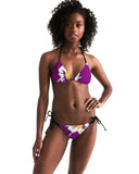 African violet Women's Triangle String Bikini