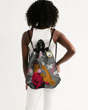 The Resistance (gray) camouflage Canvas Drawstring Bag