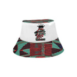 Teal Kente Bucket Hat