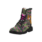 Pink Army Marching Boots