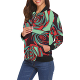 Dope Rose Teal Bomber jacket - Ladies