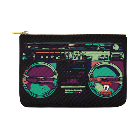 Peacock BoomBox  Carry-All Pouch 12.5''x8.5''