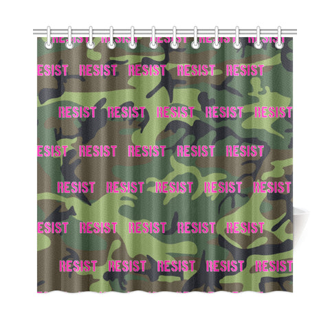 Camo Pink Resist Shower Curtain 72"x72"