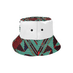 Teal Kente Bucket Hat