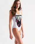 Black Cat branded logo Women's One-Piece Swimsuit