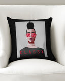 "Classy" Throw Pillow Case 16"x16"