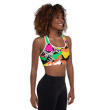 2&Fro logo neon Padded Sports Bra