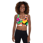 2&Fro logo neon Padded Sports Bra