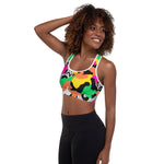 2&Fro logo neon Padded Sports Bra