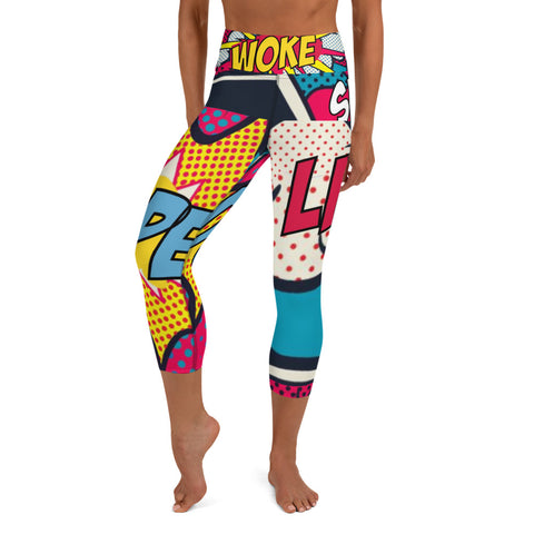 Woke Comic Yoga Capri Leggings